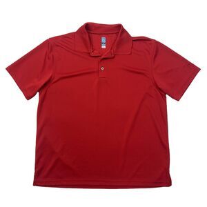PGA Tour Golf Shirt Mens XL Extra Large Red Airflux Polo Quick Dry Performance